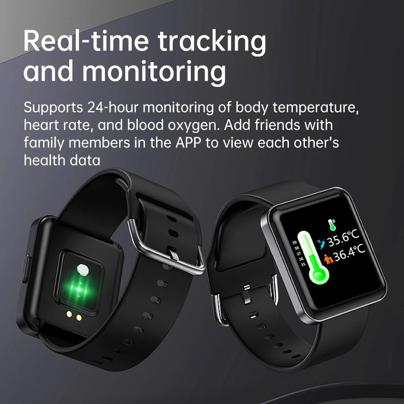 Active Smart Fit Health Watch — Body Temp, Heart Rate & Blood Pressure Monitor