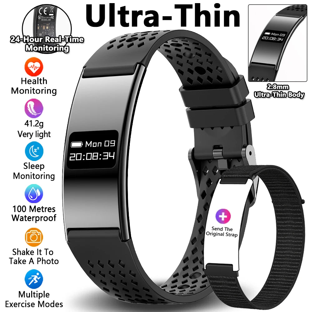 Active Smart Fit Health Band — Heart Rate, Sleep Monitor, Waterproof & Sports Tracker