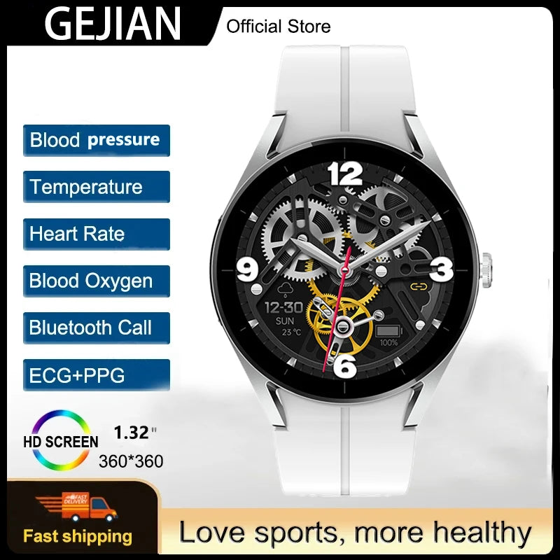 New Health Smart Watch ECG+PPG Heart Rate Blood Oxygen Blood Pressure Monitoring Bluetooth Call IP68 Men And Women Smartwatches