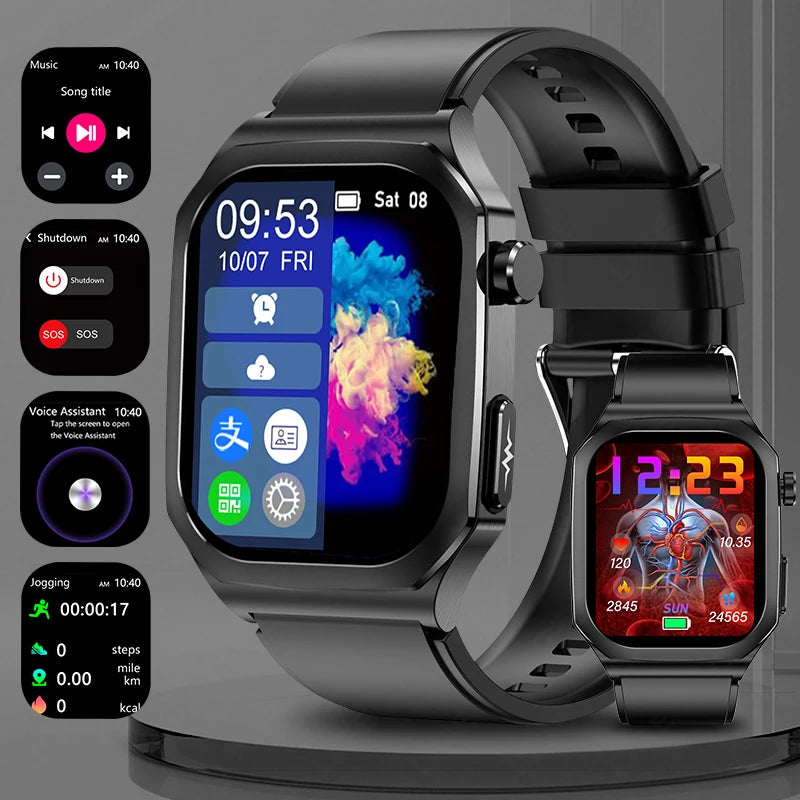 LIGE New AI Healthy Diagnose Smart Watch ECG PPG Blood Lipid Uric Acid Bluetooth Call Blood Pressure Health Smartwatch Men Women