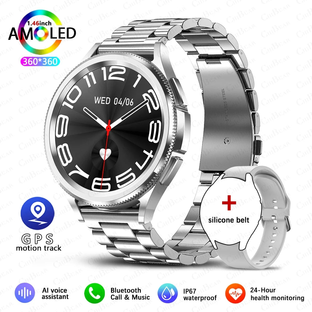 Active Smart Fit Classic Watch — Bluetooth Call, Full Touch Screen & Health Monitor