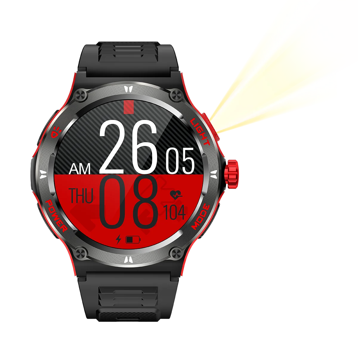 Active Smart Fit Adventure Watch — Compass, Flashlight & Bluetooth Call (3ATM)