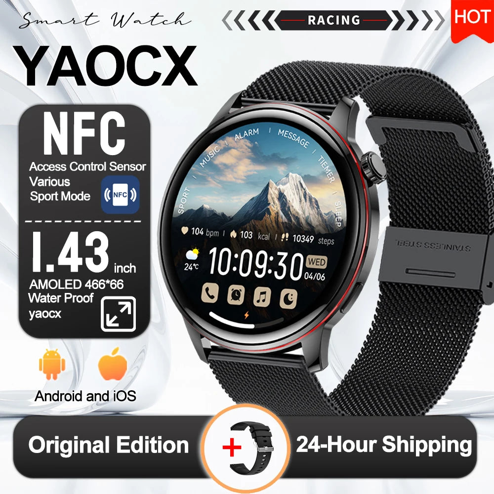 Active Smart Fit Voice Watch — Voice Assistant, BT Call, Music & Multi-Menu