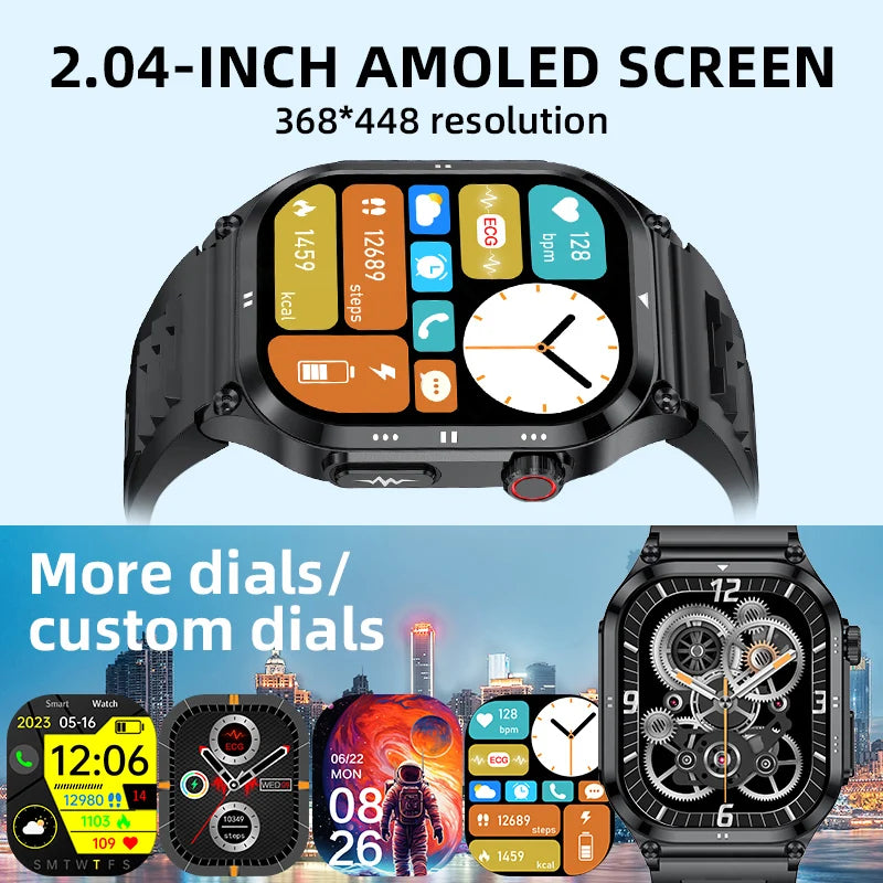 LIGE ECG+PPG Smart Watch Blood Lipid Uric Acid AI Diagnostic Detector Body Temperature Health Monitor Smartwatch Men Women New