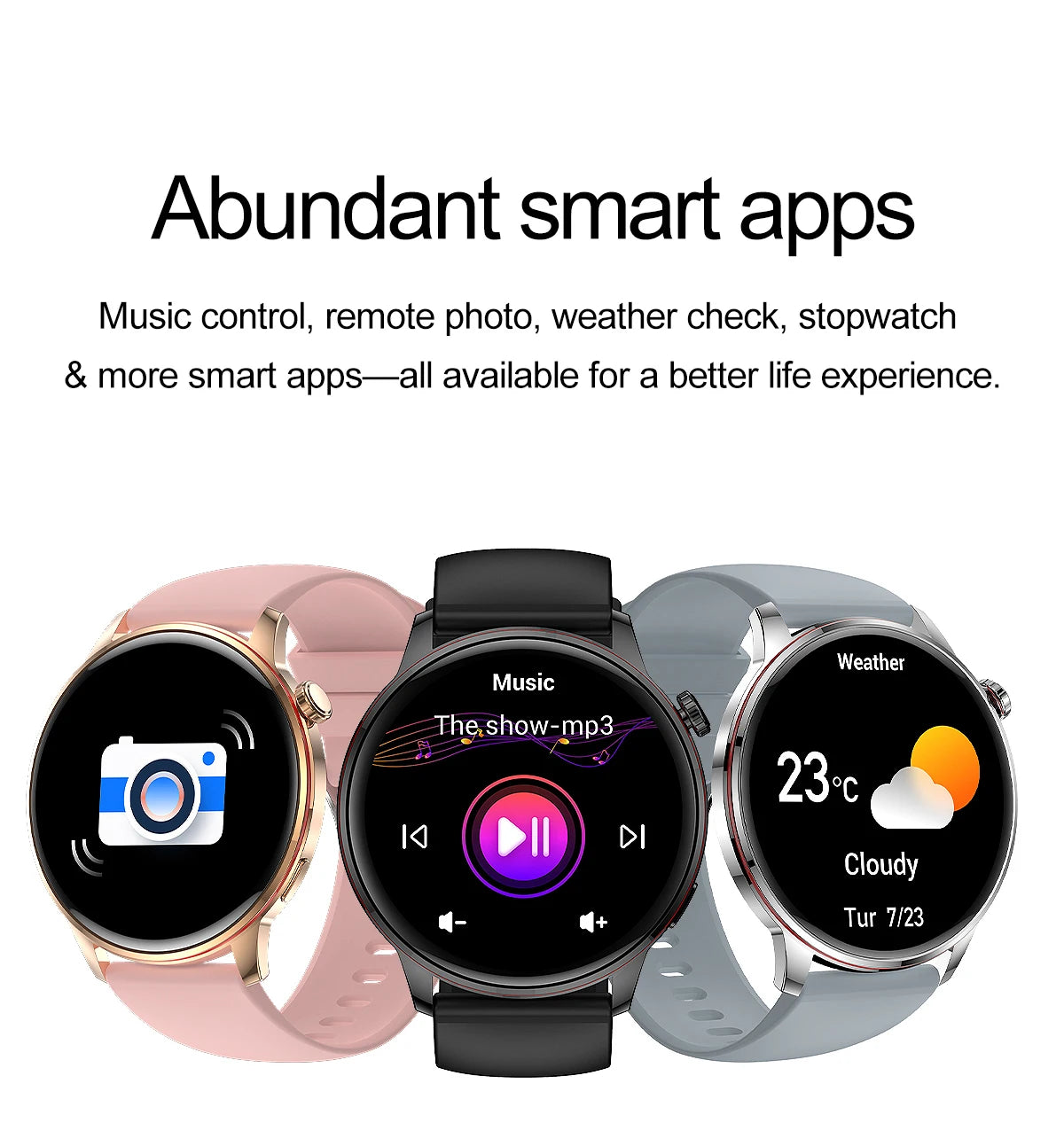 Active Smart Fit Voice Watch — Voice Assistant, BT Call, Music & Multi-Menu