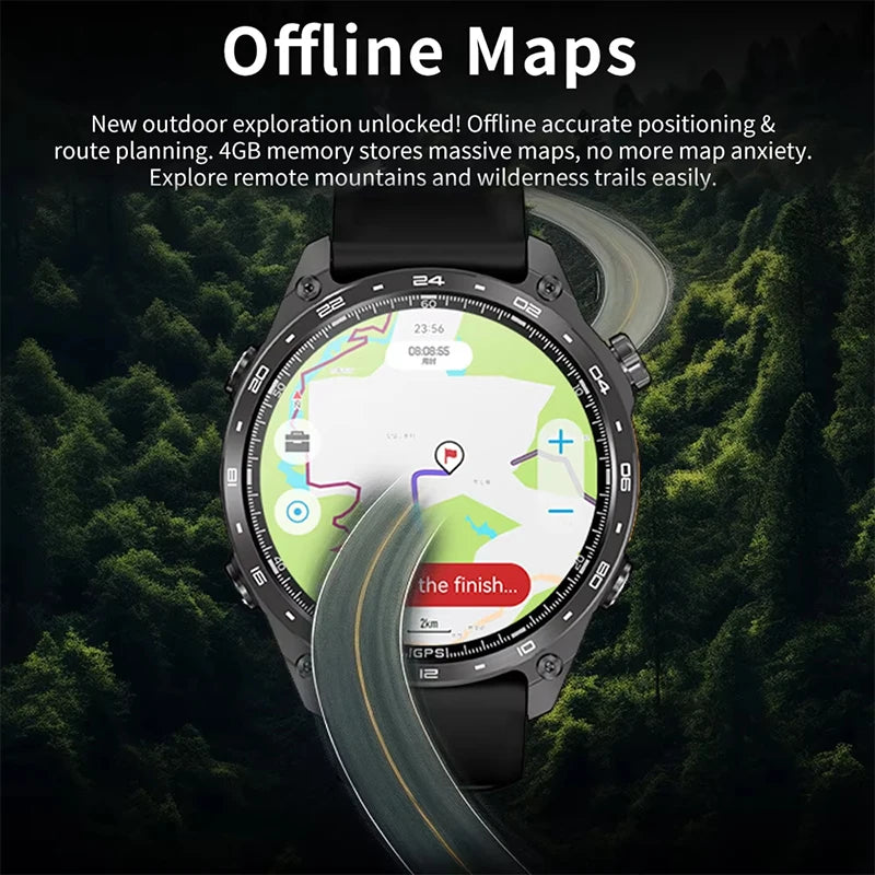 Active Smart Fit Navigator Watch — Built-in GPS Maps, MP3, Compass & 3ATM