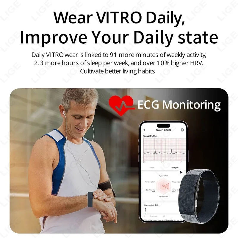 ECG Health Wristband Smart Watch Bracelet Men Women Heart Rate Blood Pressure Monitor Fitness Tracker Waterproof Sport Smartband