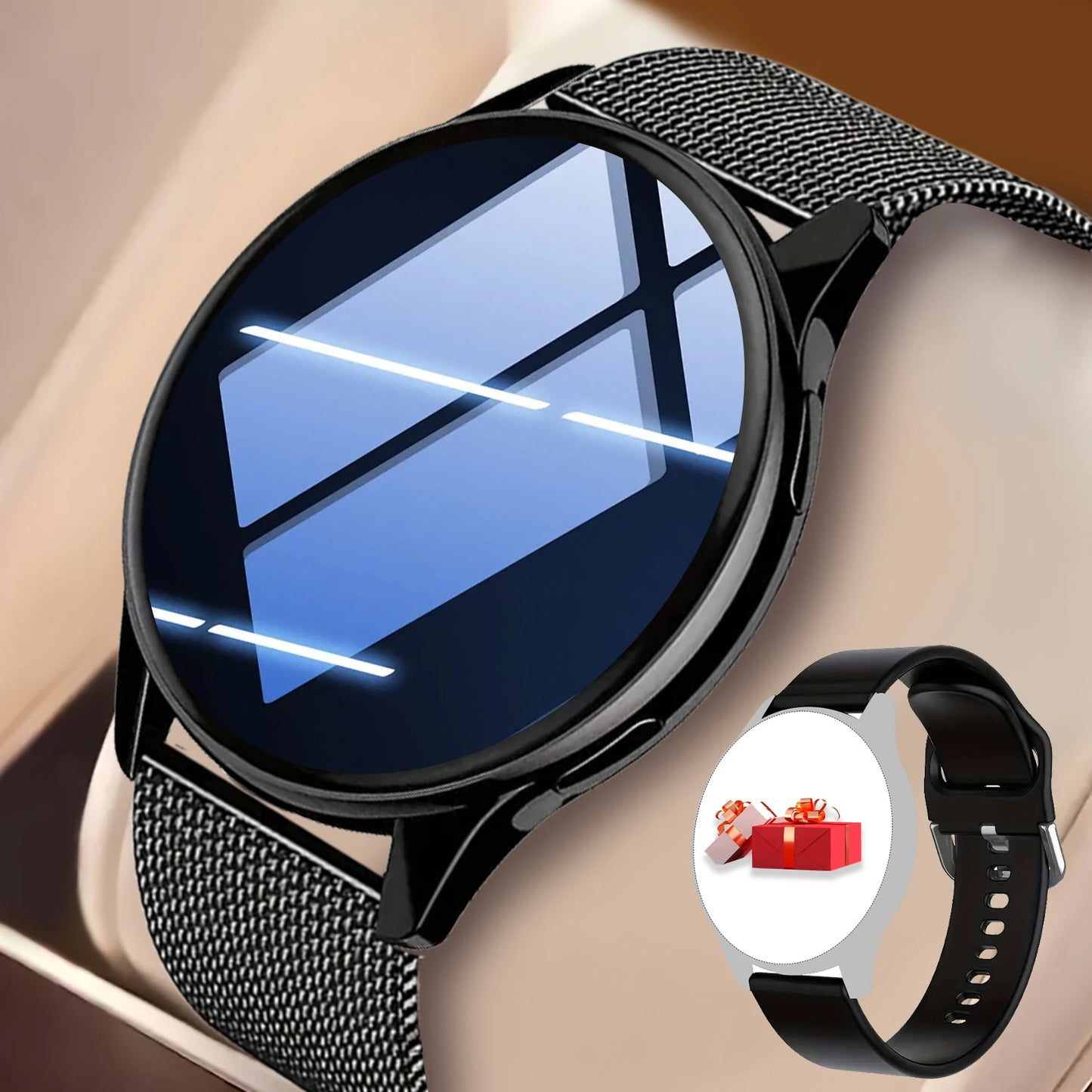 Active Smart Fit Sport Watch — Phone Call, Music Control & Interchangeable Band