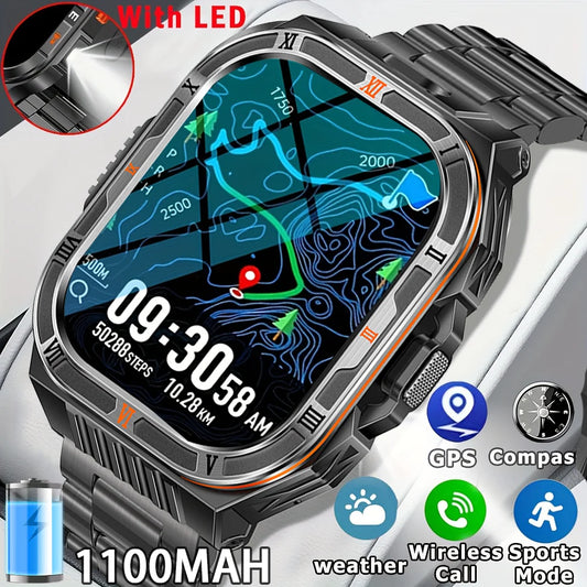 Active Smart Fit Endurance Watch — 2.01" HD, Bluetooth Call, Waterproof & 1100mAh Battery