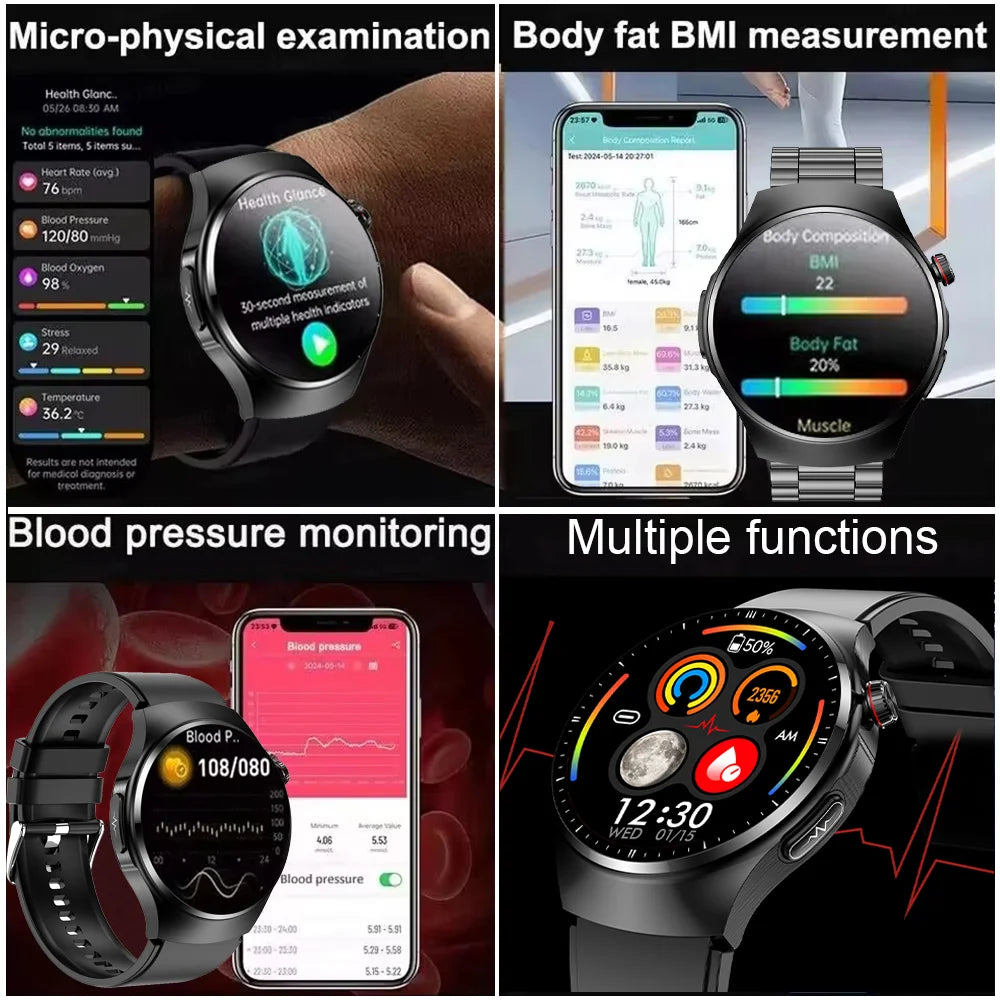 New ECG+PPG Health Traker Smart Watch Blood Lipids Uric Acid Clock Blood pressure wireless Call Body Monitoring smartwatch