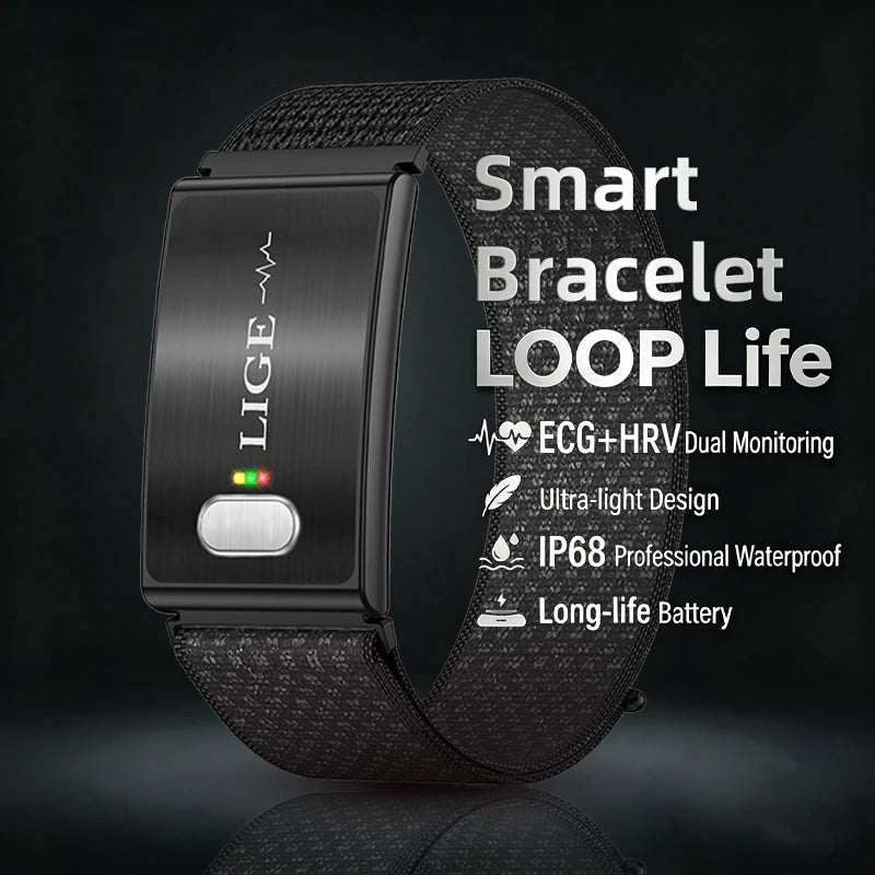 ECG Smart Bracelet Heart Rate Blood Pressure Waterproof Long Battery Life Fitness 2026 New NO Screen Smartwatch Sports Wristband