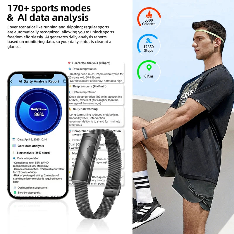 Active Smart Fit LIGE Couple Band — Real-time Health Monitor, Fitness Tracker & Waterproof