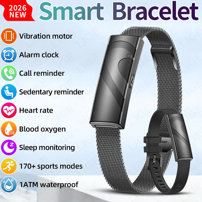 Active Smart Fit LIGE Couple Band — Real-time Health Monitor, Fitness Tracker & Waterproof