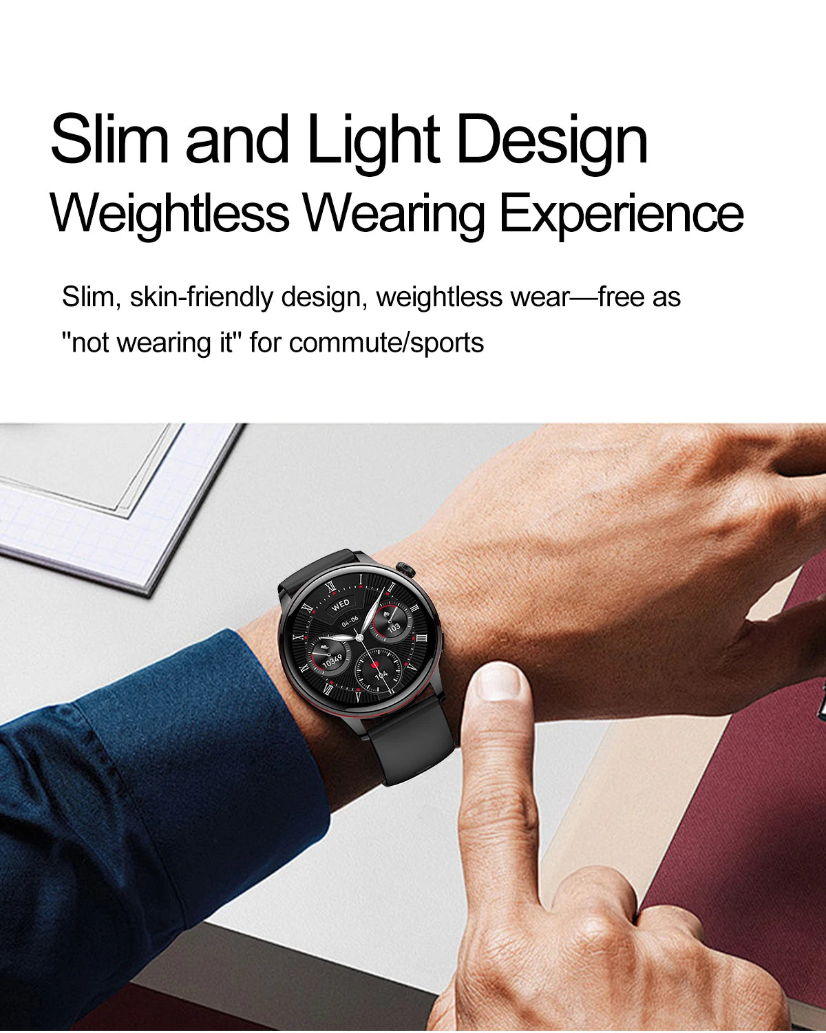 Active Smart Fit Voice Watch — Voice Assistant, BT Call, Music & Multi-Menu