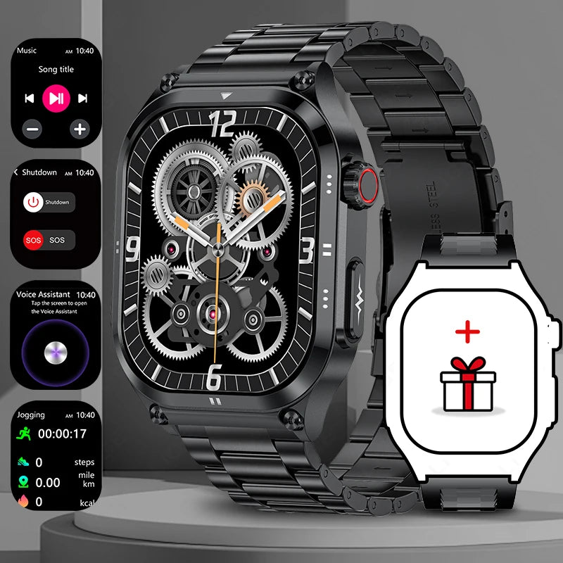 LIGE ECG+PPG Smart Watch Blood Lipid Uric Acid AI Diagnostic Detector Body Temperature Health Monitor Smartwatch Men Women New
