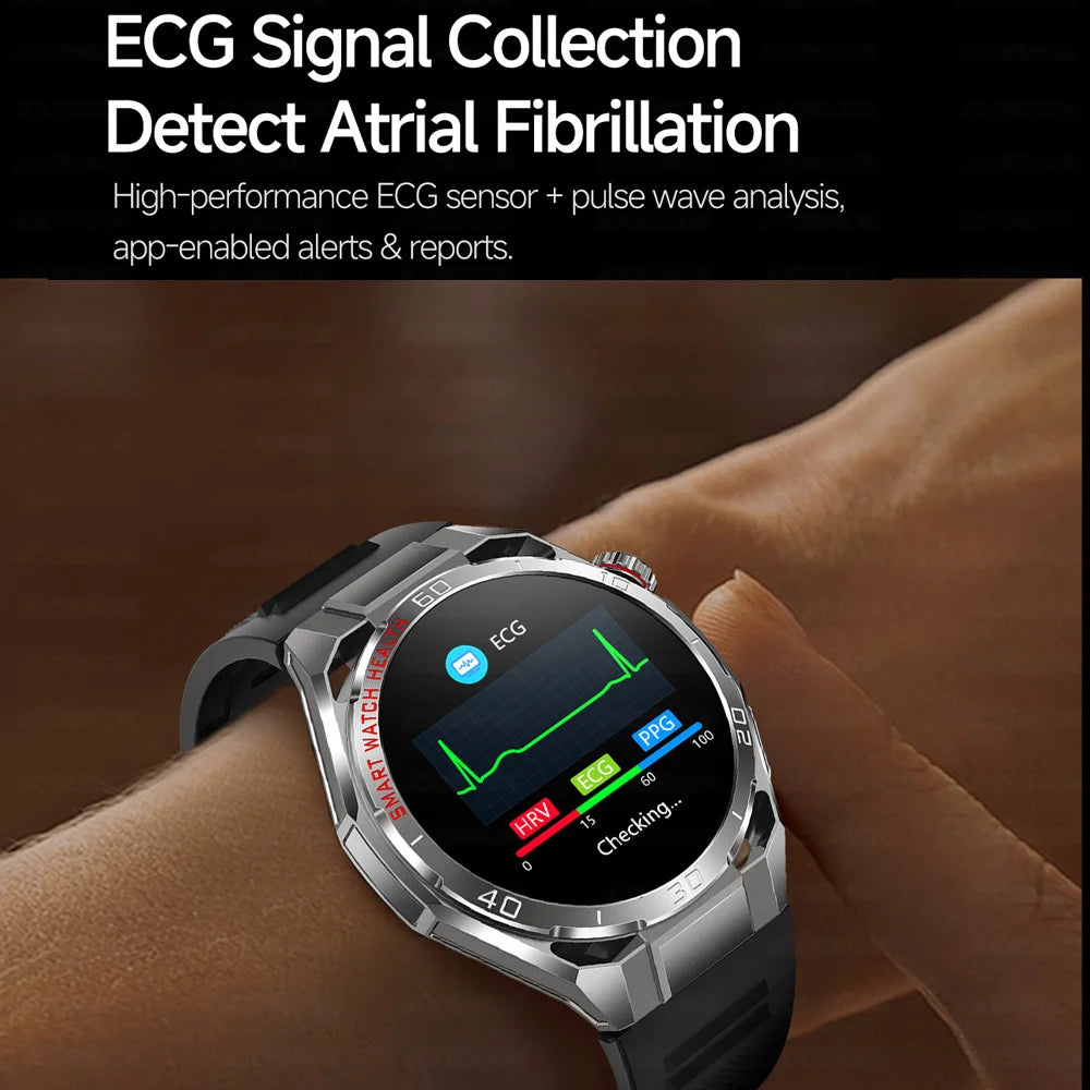 ECG+PPG Smart Watch Men Blood Pressure Uric Acid Blood Fat BT HD Call Health Sports Waterproof Smartwatch Women For Android IOS