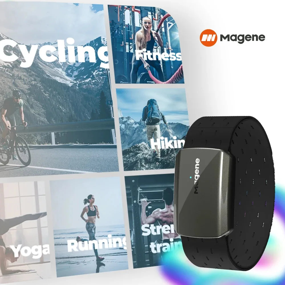 Magene H803 Heart Rate Armband Monitor Dual Mode Bluetooth ANT H803 Sensor Arm Wrist Strap Fitness Heart Tracker Health Exercise