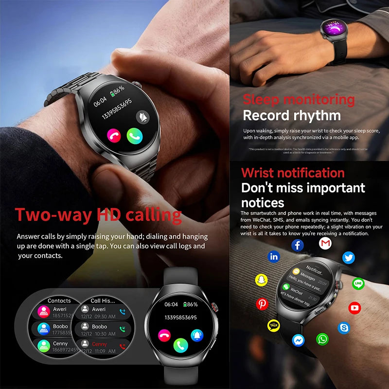 New ECG Smart Watch Micro Physical Examination Uric Acid Exercise Heart Rate Blood Pressure Blood Lipid BT Call Health Watch