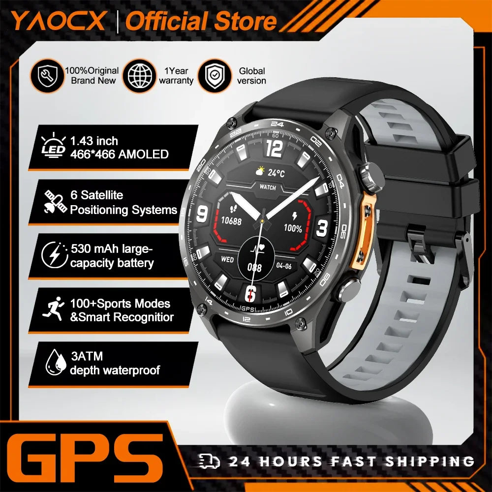 Active Smart Fit Navigator Watch — Built-in GPS Maps, MP3, Compass & 3ATM