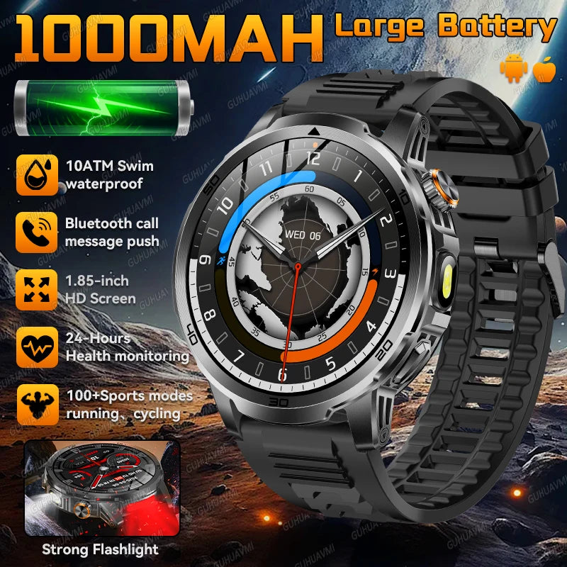 Active Smart Fit Pulse Watch — 1.85" Full Touch, Bluetooth Call & Fitness Tracker