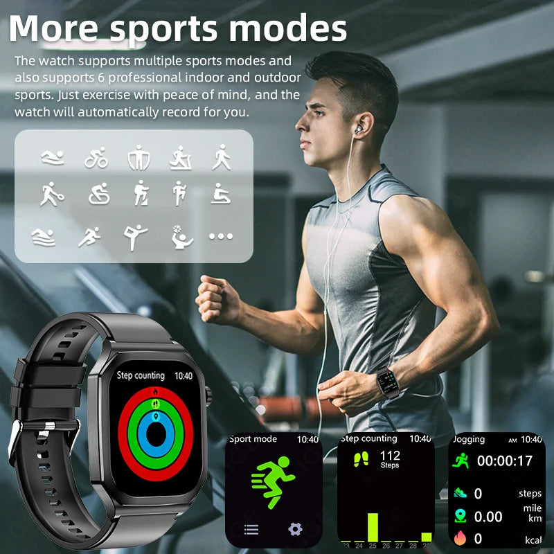 LIGE New AI Healthy Diagnose Smart Watch ECG PPG Blood Lipid Uric Acid Bluetooth Call Blood Pressure Health Smartwatch Men Women