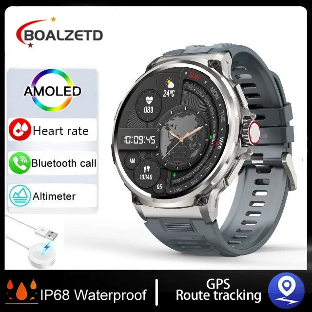 Active Smart Fit GPS Pro Watch — 1.85" HD, Bluetooth Call & Heart Monitor