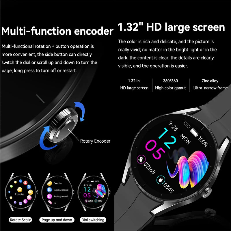 New Health Smart Watch ECG+PPG Heart Rate Blood Oxygen Blood Pressure Monitoring Bluetooth Call IP68 Men And Women Smartwatches