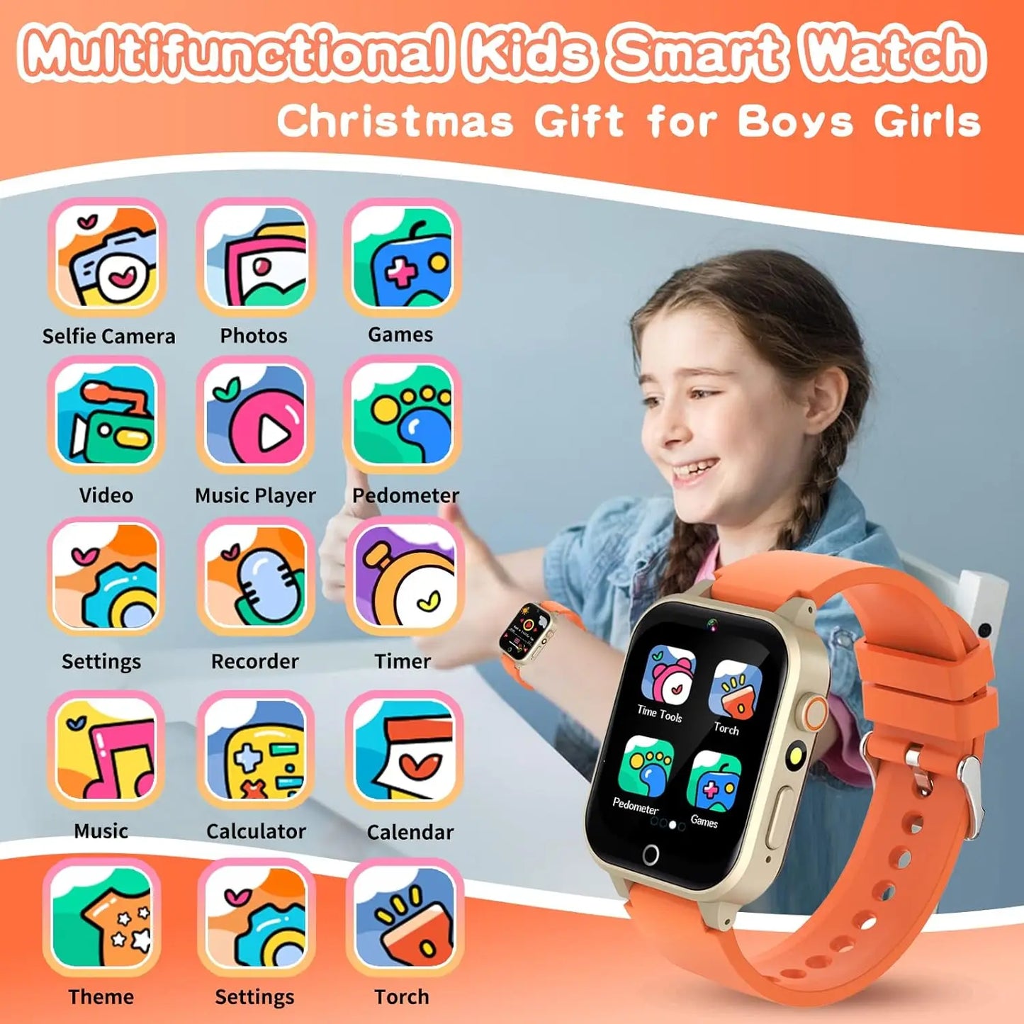 Active Smart Fit Kids Watch — 26 Games, Camera, Music & Pedometer (Ages 5–12)