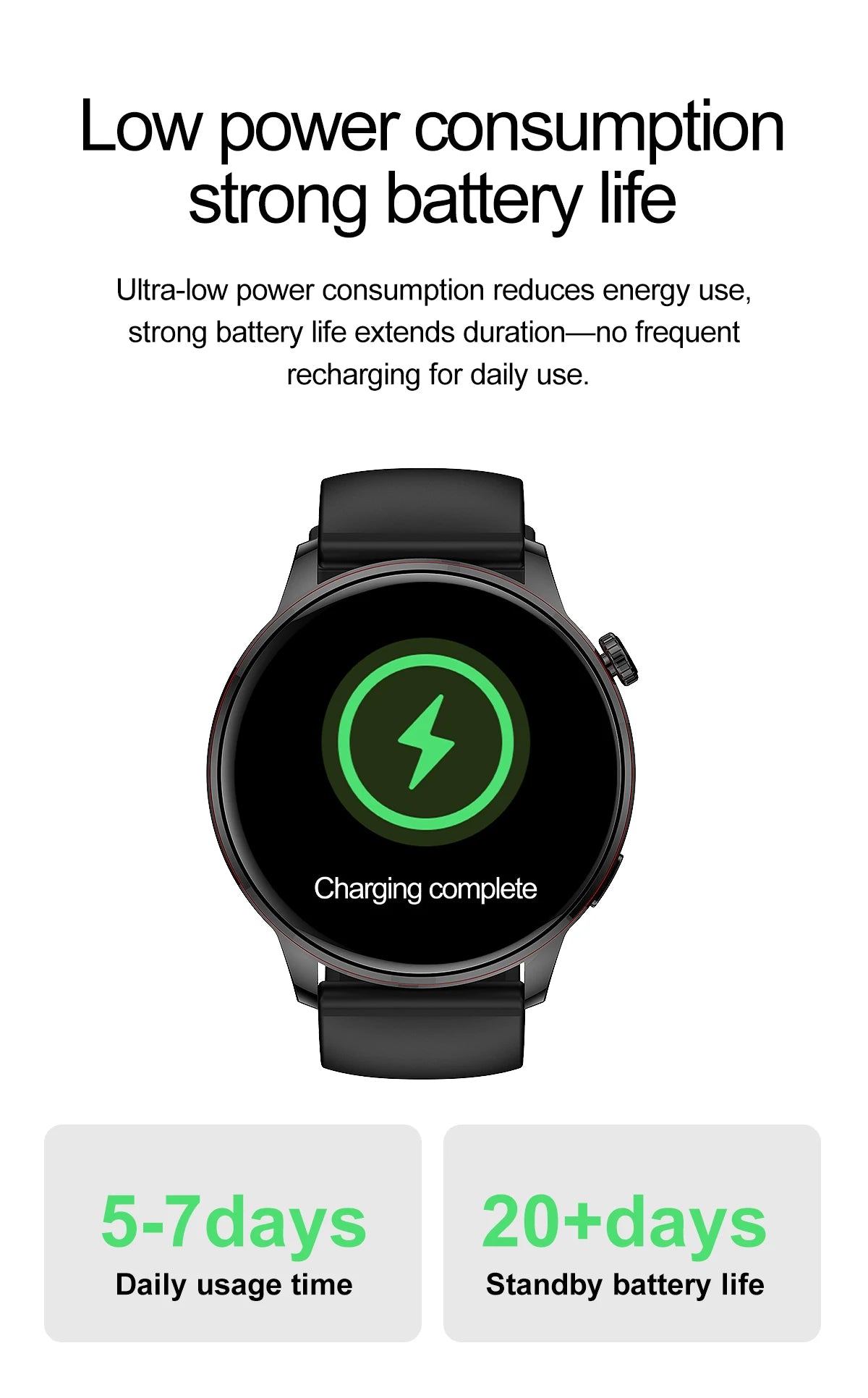 Active Smart Fit Voice Watch — Voice Assistant, BT Call, Music & Multi-Menu