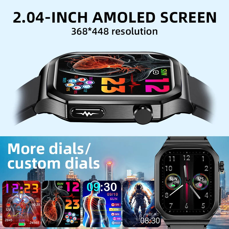 LIGE New AI Healthy Diagnose Smart Watch ECG PPG Blood Lipid Uric Acid Bluetooth Call Blood Pressure Health Smartwatch Men Women
