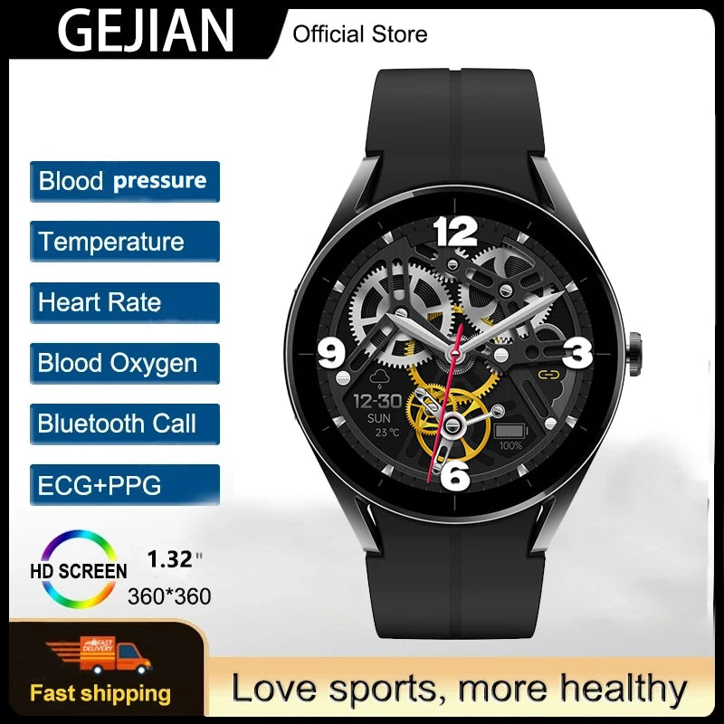 New Health Smart Watch ECG+PPG Heart Rate Blood Oxygen Blood Pressure Monitoring Bluetooth Call IP68 Men And Women Smartwatches