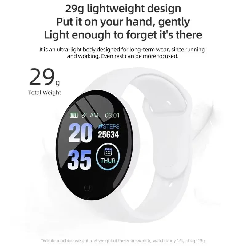 Active Smart Fit D18 Round Smartwatch — Multi-Sport, Calls & Music Control