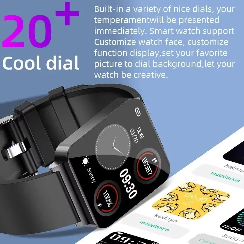 New ECG Heart Rate Smart Watch Men HD AMOLED Screen Sport Watches Uric Acid Blood Pressure Blood Lipid Health Smartwatch Women