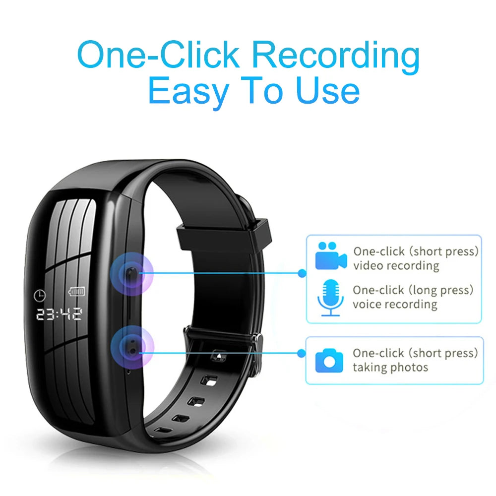 Active Smart Fit Cam Watch — Photo, Video & Voice Recording