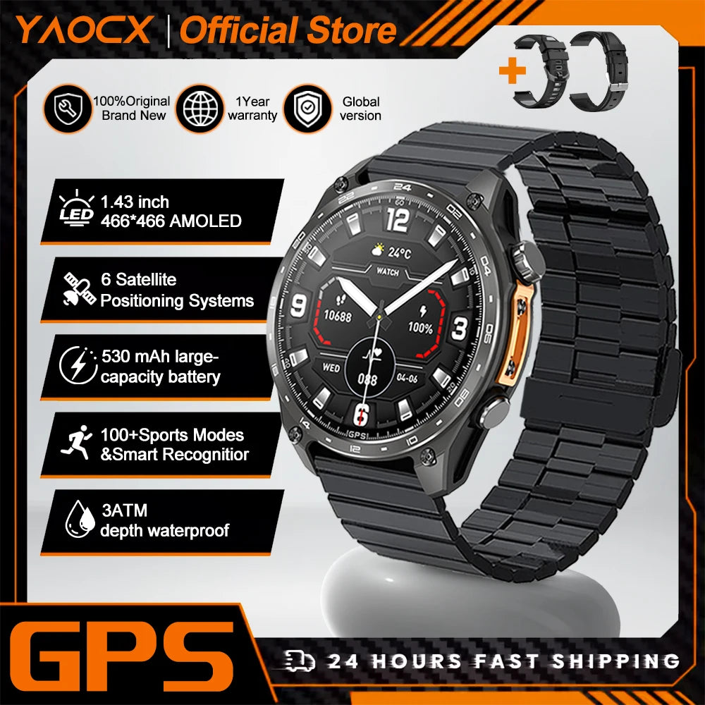 Active Smart Fit Navigator Watch — Built-in GPS Maps, MP3, Compass & 3ATM