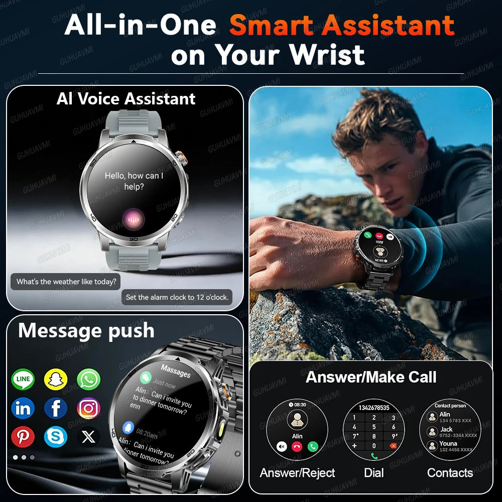 Active Smart Fit Pulse Watch — 1.85" Full Touch, Bluetooth Call & Fitness Tracker