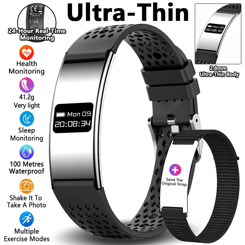 Active Smart Fit Health Band — Heart Rate, Sleep Monitor, Waterproof & Sports Tracker