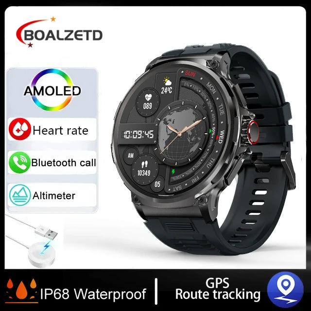 Active Smart Fit GPS Pro Watch — 1.85" HD, Bluetooth Call & Heart Monitor