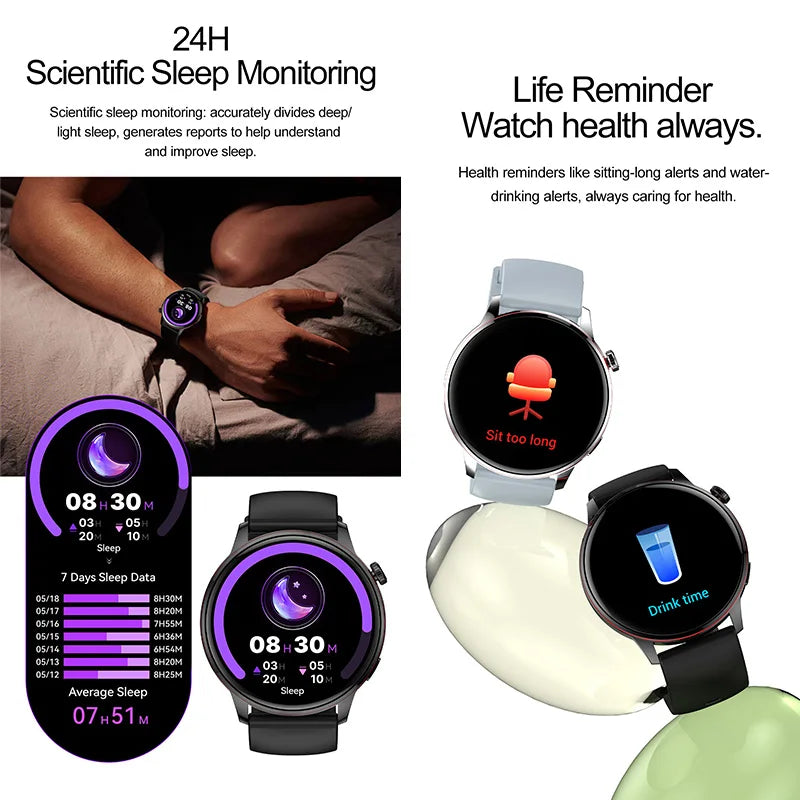 Active Smart Fit Voice Watch — Voice Assistant, BT Call, Music & Multi-Menu