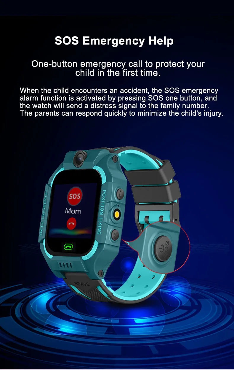 Active Smart Fit Q19B Kids Watch — SOS Call, Location Tracker, Camera & Waterproof