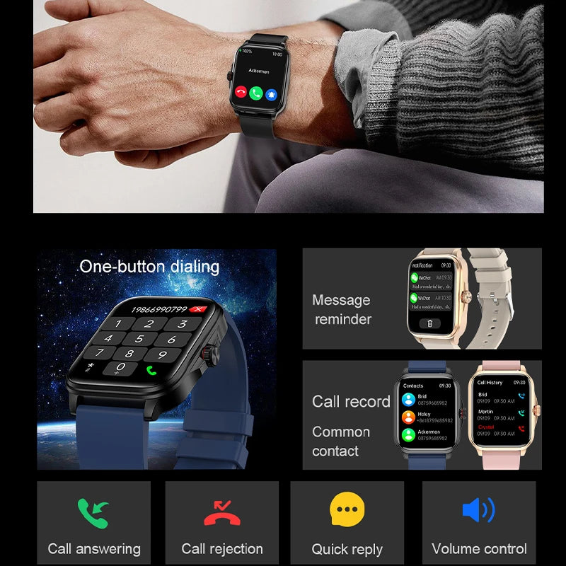 2026 New Health smart Watch Heart Rate Blood Oxygen Blood Pressure Monitoring Bluetooth Call GPS Movement Trajectory Smartwatch