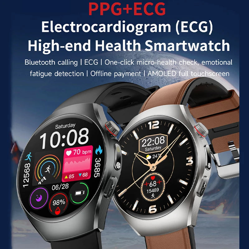 New ECG Smart Watch Micro Physical Examination Uric Acid Exercise Heart Rate Blood Pressure Blood Lipid BT Call Health Watch