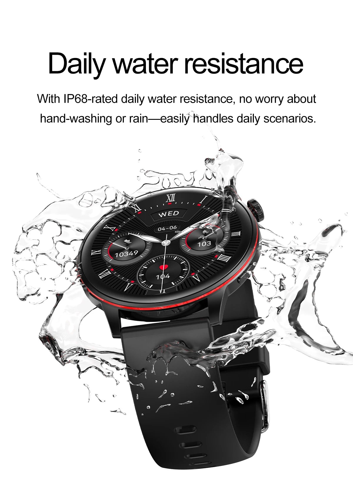 Active Smart Fit Voice Watch — Voice Assistant, BT Call, Music & Multi-Menu