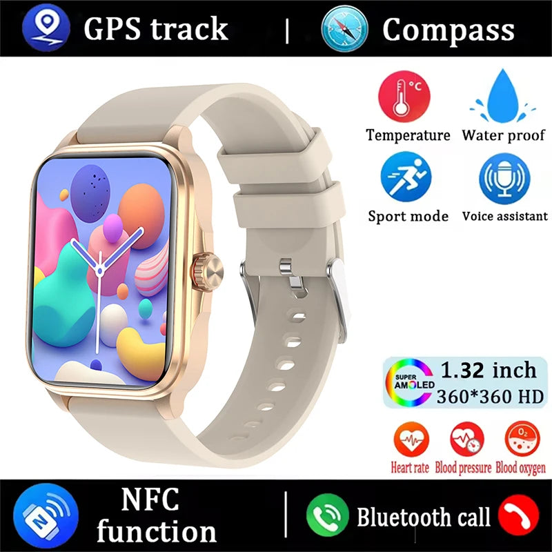 2026 New Health smart Watch Heart Rate Blood Oxygen Blood Pressure Monitoring Bluetooth Call GPS Movement Trajectory Smartwatch