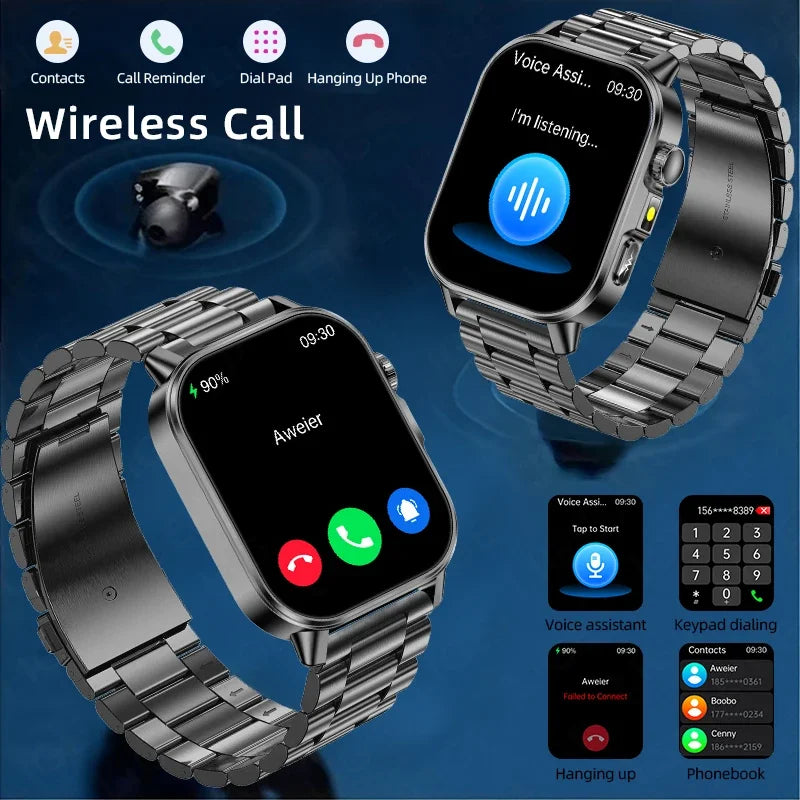 New ECG+PPG Smart Watch Women BT Call Heart Rate Blood lipid Uric acid AI Health Blood Pressure Monitor Watches Sport Smartwatch