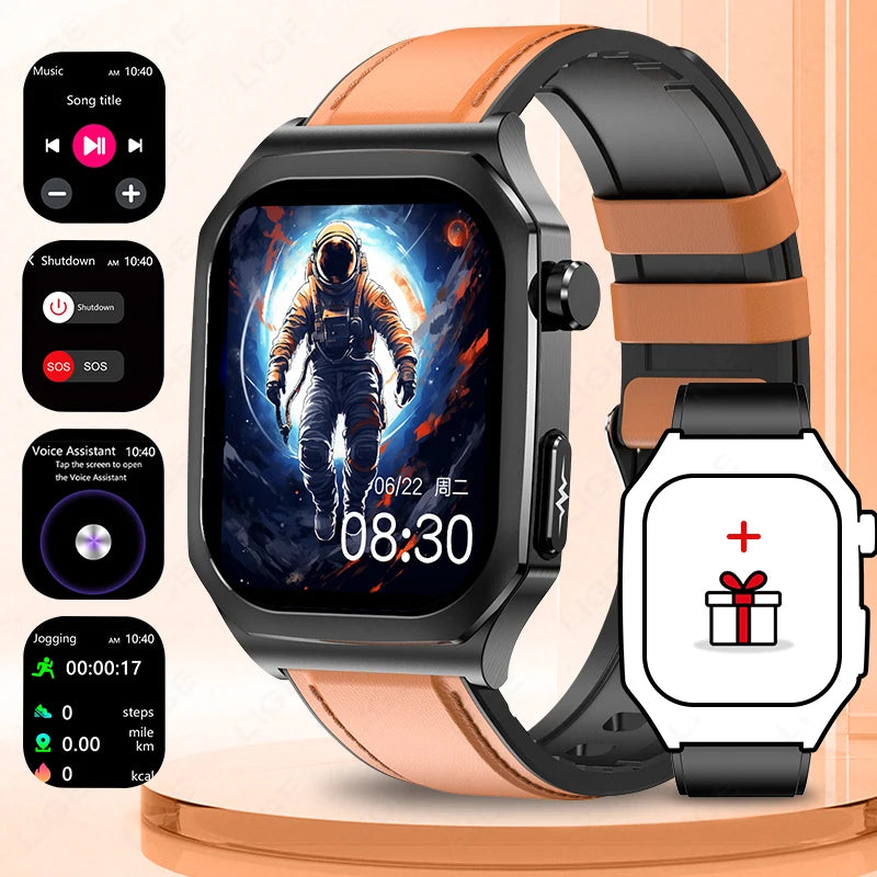 LIGE New AI Healthy Diagnose Smart Watch ECG PPG Blood Lipid Uric Acid Bluetooth Call Blood Pressure Health Smartwatch Men Women