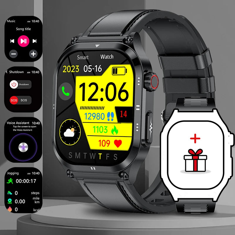 LIGE ECG+PPG Smart Watch Blood Lipid Uric Acid AI Diagnostic Detector Body Temperature Health Monitor Smartwatch Men Women New
