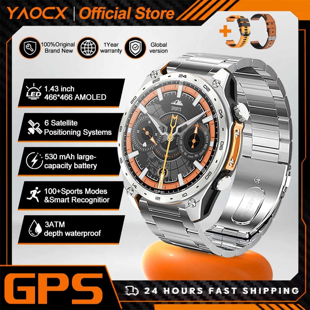 Active Smart Fit Navigator Watch — Built-in GPS Maps, MP3, Compass & 3ATM