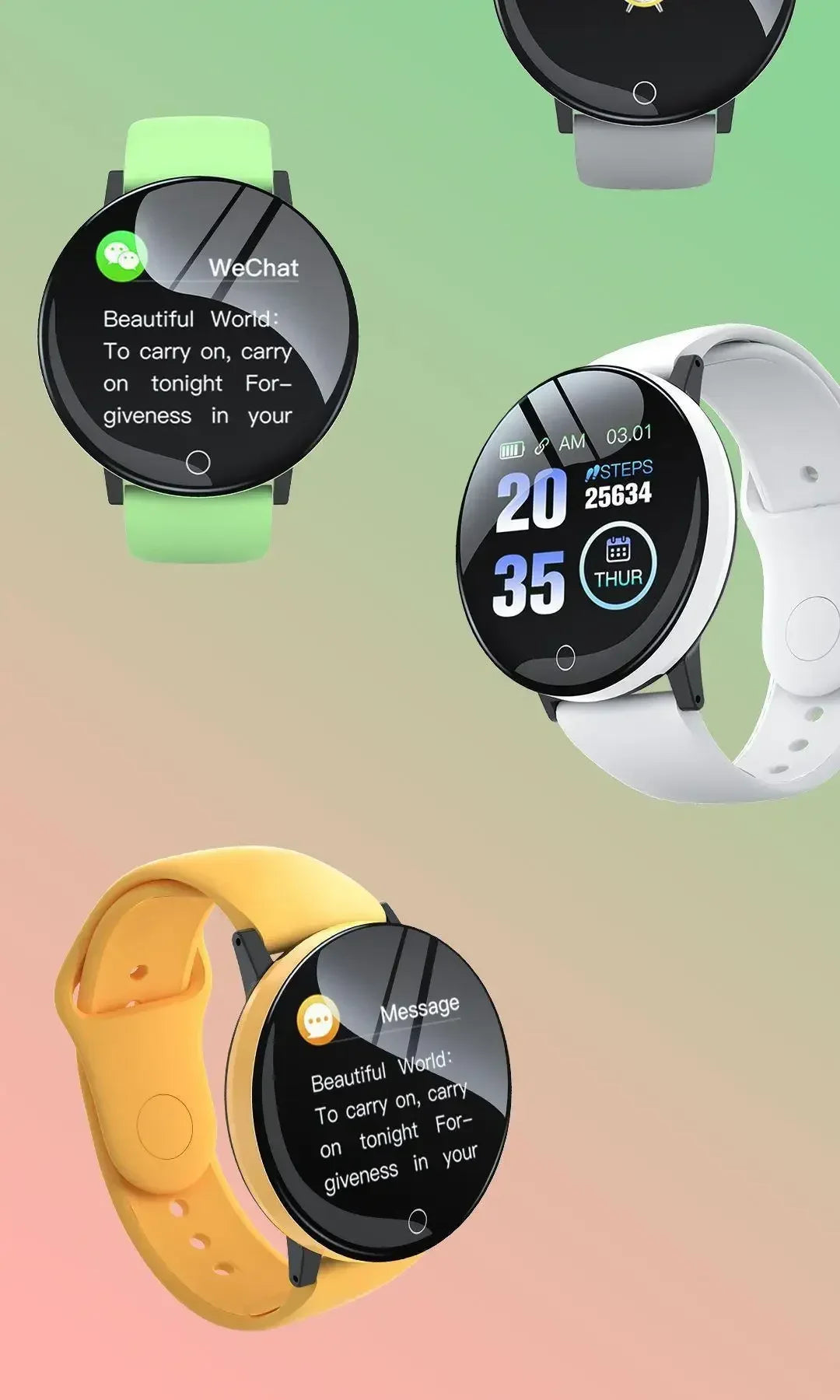 Active Smart Fit Women's Fitness Watch — Heart Rate, Sleep & Activity Tracker
