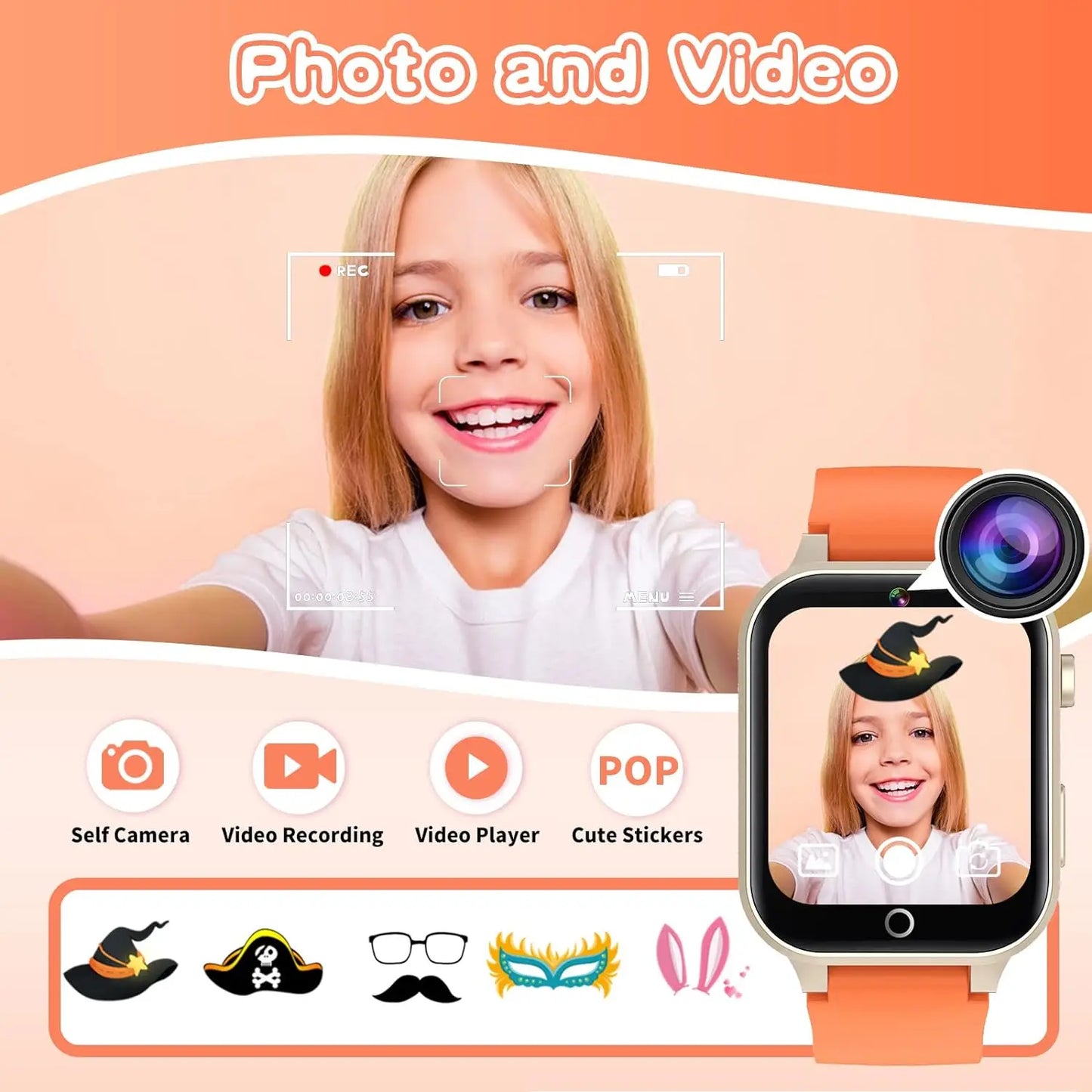Active Smart Fit Kids Watch — 26 Games, Camera, Music & Pedometer (Ages 5–12)